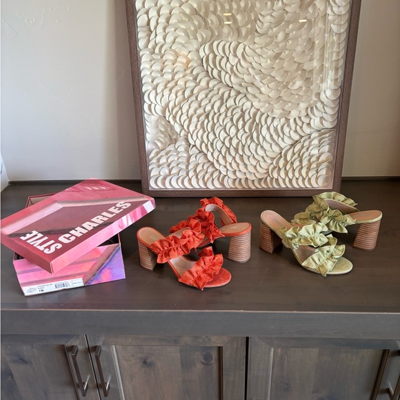 Rubee Ruffle Block Heel Mules - Picture 2 of 5